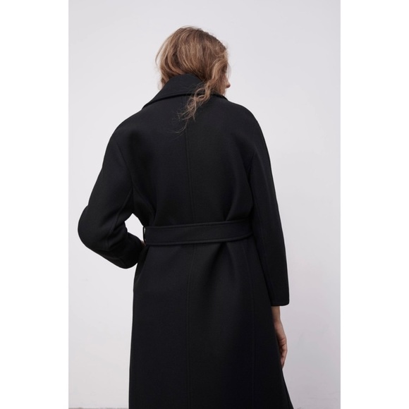 (SOLD) Zara MANTECO Premium Wool Oversized Belted Pea Coat - Picture 5 of 9